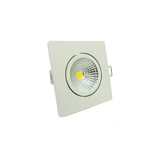 Spot 7W  Led Branco Frio Quadrado Borda Branca