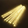 Cascata Natal Chuva Gelo 8 Tubos Bastao De Led 50cm
